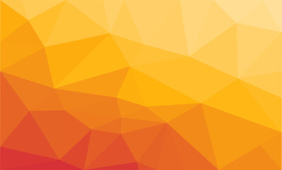 Abstract polygonal yellow orange low poly background with crystal mosaic pattern,Polygonal vector modern background.