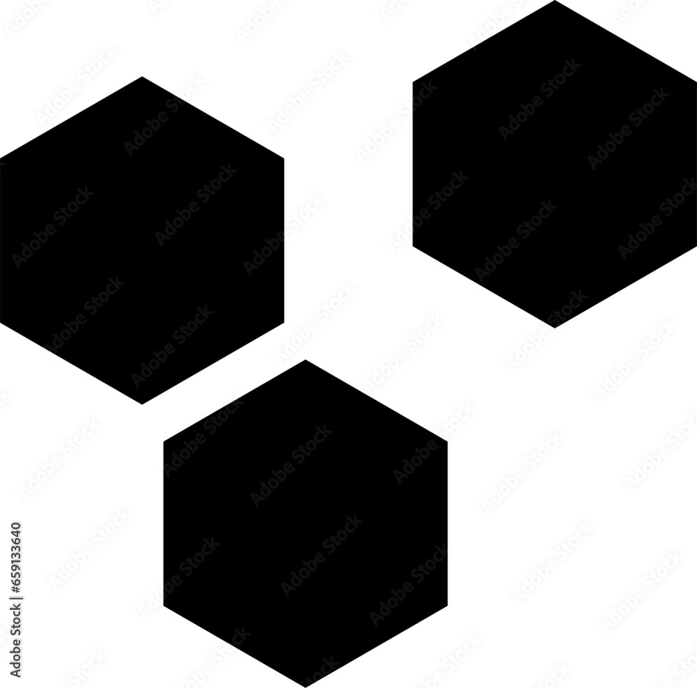 Aufkleber honeycomb beehive hexagon geometric pattern icon. vector image.
