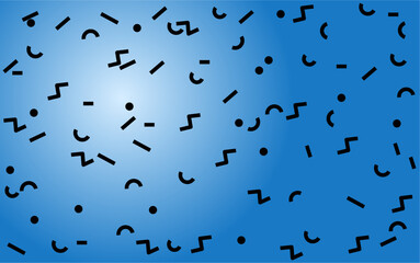 Confetti Seamless Pattern vector element. Abstract Design Vector Blue Background with Sprinkles.