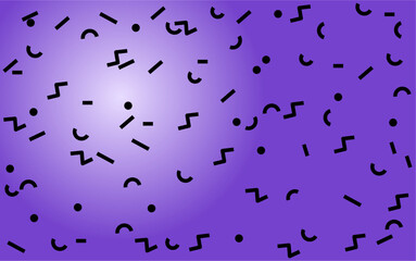Confetti Seamless Pattern vector element. Abstract Design Vector Purple Background with Sprinkles.
