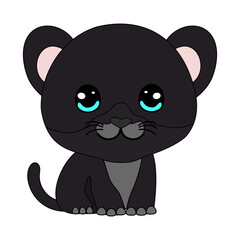 cartoon cute panther