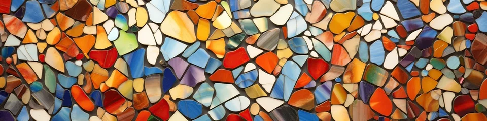 Zelfklevend Fotobehang illustration, mosaic abstraction,website header © Jorge Ferreiro