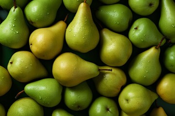 Fresh eco pears. Color healthy. Generate Ai