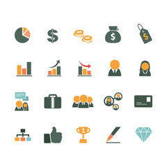 Set of icons. business concepts. icons for web and mobile applications