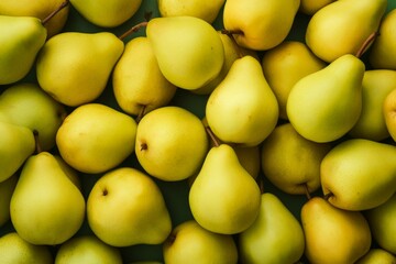 Juicy Fresh eco pears. Color healthy. Generate Ai