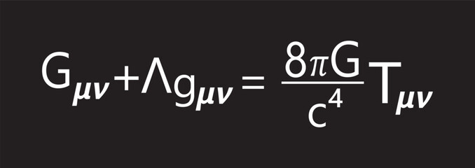 Fototapeta na wymiar Einstein field equation. Vector illustration.