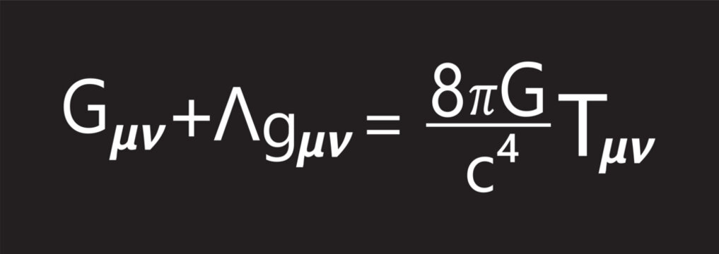 Einstein field equation. Vector illustration.
