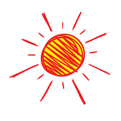 hand drawing sun symbol