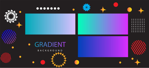 Gradient color background with geometric shapes. Vector illustration for your design