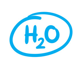 hand drawing water formula vector