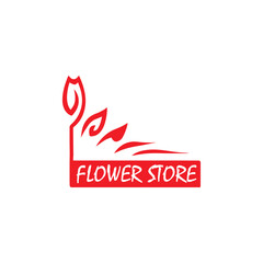 Fototapeta na wymiar plants and flower shop logo design vector