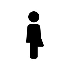 Vector image of an icon of a person of neutral gender, an icon for a restroom	