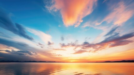 Obraz premium Beautiful sunset sky Nature sky backgrounds 