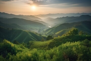 mountain landscape in the morning