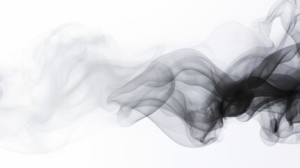 Smoke is shown in black and white on a white background