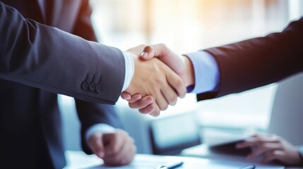 Business people shaking hands 