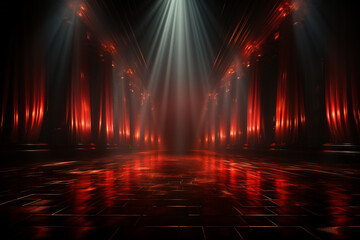 Backdrop With Illumination Of Red Spotlights For Flyers realistic image ultra hd high design