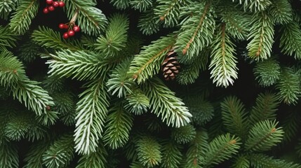 Christmas tree branches background 