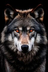 Naklejka na ściany i meble Majestic Wolf Portrait