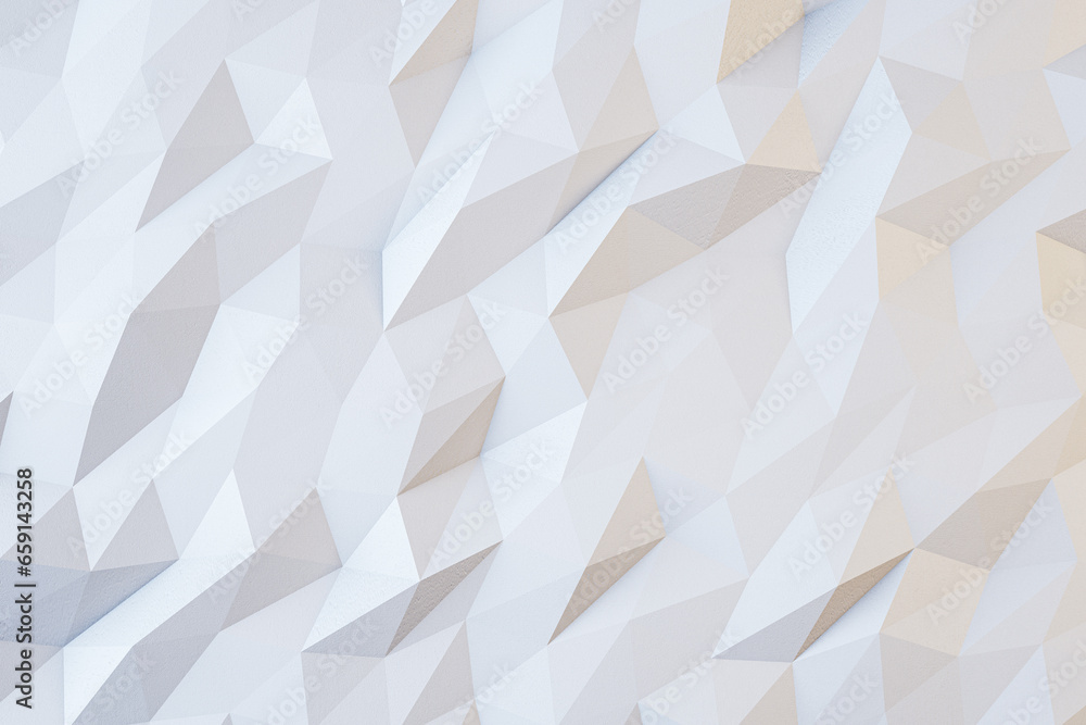 Aufkleber creative white geometric background. landing page concept. 3d rendering.