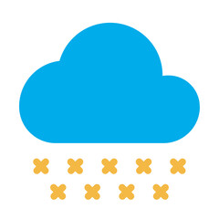 Flat Snowfall icon