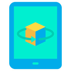 Flat Real estate Mobile icon