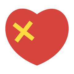 Obraz premium Flat Bandage Heart icon
