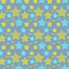 Seamless holiday pattern with stars, set, print for wallpaper, gift, New Year's packaging, birthday, fabric, wallpaper, bed linen, clothing, t-shirts, Christmas, New Year, holiday, decoration