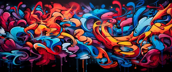 Poster Graffiti wall abstract background. Idea for artistic pop art background backdrop. ©  Mohammad Xte