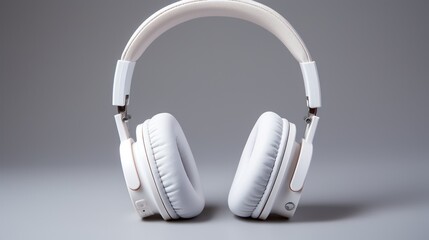 Fototapeta na wymiar White Headphones