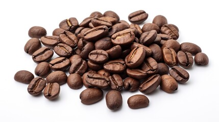 Coffee Beans on White Background