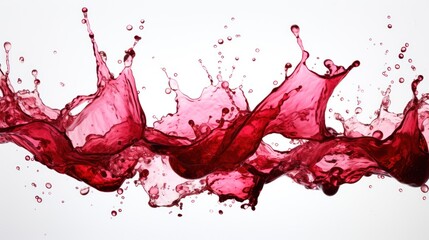 Wine Splashes on White Background