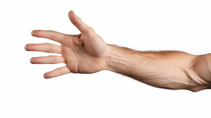 hand showing ok sign over white background