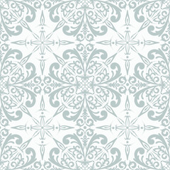 Damask seamless pattern. Classic luxury old fashioned baroque ornament for wallpapers, textile, wrapping, ceramic tiles.