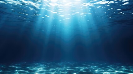 Fototapeta na wymiar Dark blue ocean surface seen from underwater 