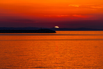 Sunset in Ancona, Italy