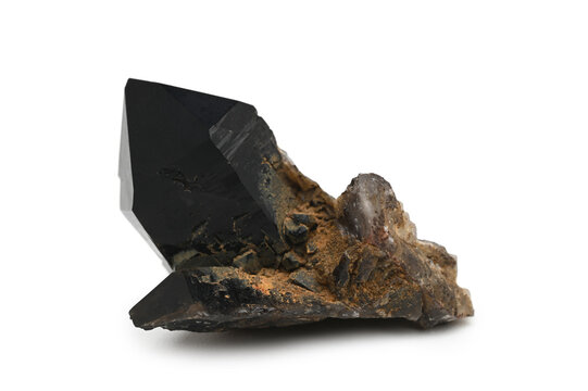 Black morion quartz mineral