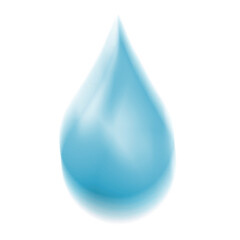 water droplet falling with motion blur on transparent png isolated background