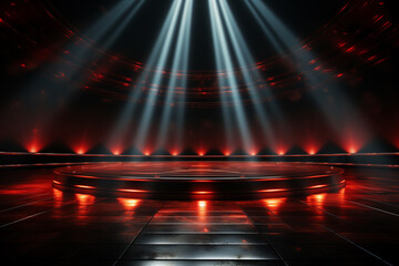 Backdrop With Illumination Of Red Spotlights For Flyers realistic image ultra hd high design	