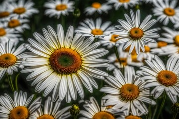 Fototapeta premium Charming daisy with its cheerful white petals and bright yellow center - AI Generative