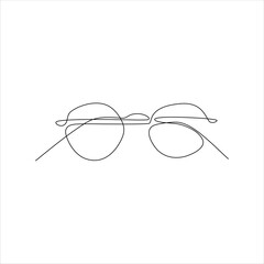 continuous line art of glasses