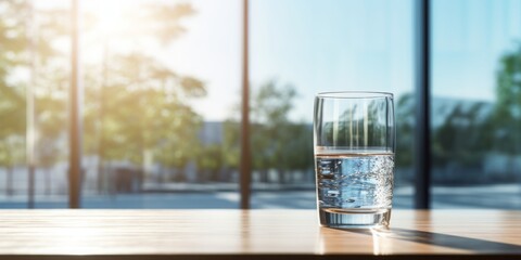 A Glass of Sparkling Water: The Clear Choice for Healthy Hydration, the Cornerstone of a Balanced Diet, and Vital for Wellness - obrazy, fototapety, plakaty