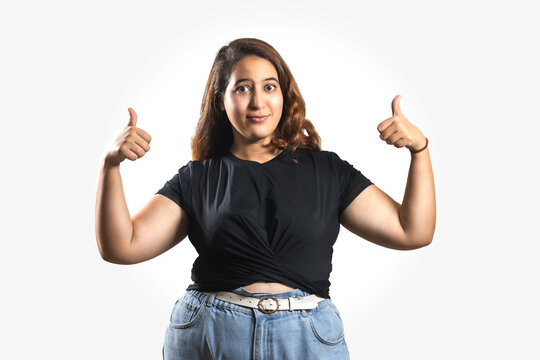 Arabic. girl posing in the studio, white background