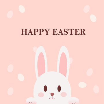 Easter card with bunny