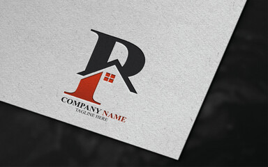 P letter real estate logo design, Unique real estate logo, Creative real estate logo, Simple real estate logo, Luxury real estate logo, Vector file & template