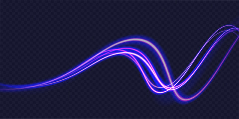 Luminous blue lines of speed. Light glowing effect . Abstract motion lines.