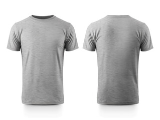 plain gray t-shirt mockup design. front and back view. generative ai