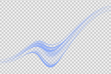 Luminous blue lines of speed. Light glowing effect . Abstract motion lines.
