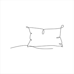Continuous line art of pillow