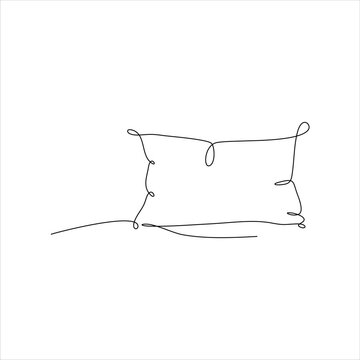 recommend clip art: Continuous line art of pillow